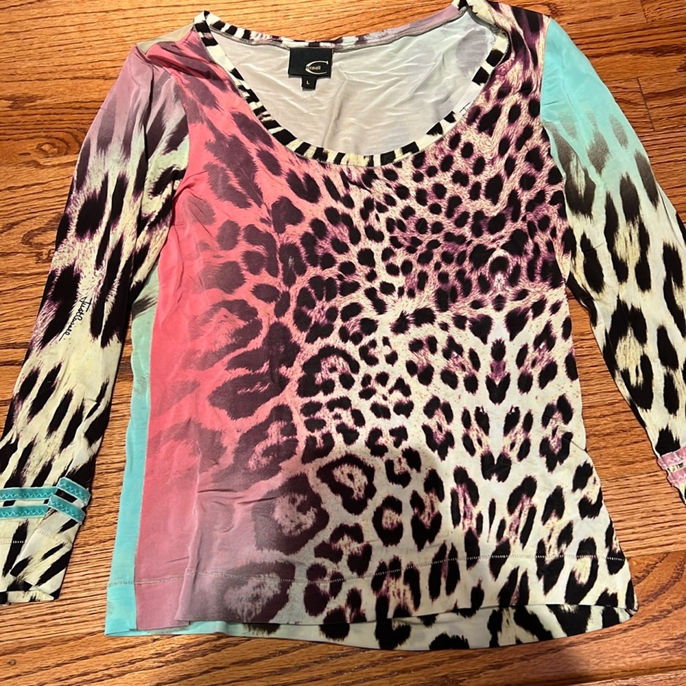Multi color tiger print top